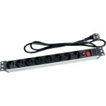 Multiprise 19 pouces velleman ebp08pdu x8 noir acier inoxydable 1 pc(s)