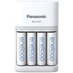 Chargeur de piles rondes nimh avec accus panasonic smart & quick bq - cc55 + 4x eneloop aa
