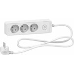 Bloc multiprise 3 prises 2p + t - blanc - schneider