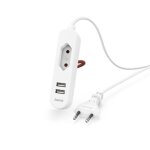 Bloc multiprise - blc h - chargeur usb - 2 ports usb - a - prise euro - 19 m de c�ble