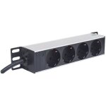 Bloc multiprise - intellinet - rackable 10 4 prises 1u noir - type f - int�rieur - 16 a