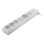 Multiprise parafoudre 4 prises 16a + 2 usb - blanc - thomson