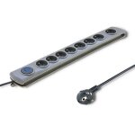 Bloc multiprise - qoltec - 50168 - 8 prises - 3 m - protection parafoudre