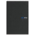 Bloc - notes - a5 - petits carreaux - spirales - 120 feuilles - papier 70g - noir - miquelrius