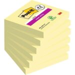 Bloc - note adh�sif - post - it - super sticky notes - 76 x 76 mm - jaune - 90 feuilles par bloc