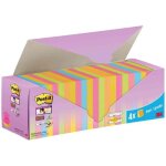 Bloc - note - post - it - z - notes - super sticky - 76 x 76 mm - 24 blocs - couleurs assorties