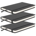 Bloc - notes - shipenophy - a6 - cuir pu - 3 pi�ces - noir - compact et portable