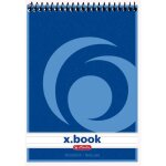 Bloc - notes � spirale - herlitz - x. book - a7 - 50 pages - lign� - couverture bleue