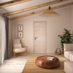 Bloc porte avec huisserie r�versible et ajustable - optimum - premium - ch�ne blond - h 204 x ep 44 x ...