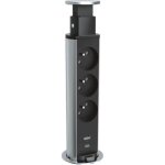 Bloc prise escamotable incara tower 3 pc 2t usb ac cordon 2 m