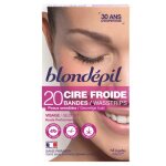 Blondepil 20 bandes de cire froide haute performance - pour visage Blondepil 20 bandes de cire froide haute performance - pour visage