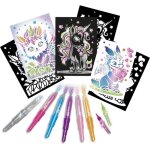 Blopens - lansay - cr�atures paillet�es - 6 pochoirs - d�s 6 ans