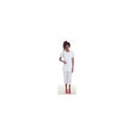 Blouse blanche femme  pression diana - taille 0 - coupe droite - encolure trapze - manches courtes ...