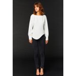 Blouse femme belair large - blanc - manches longues
