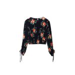 Blouse femme desigual keira - noir / orange - xs