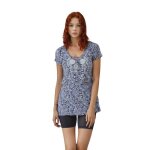 Blouse femme - smash - sans manches - col en v - 100% viscose - motif imprim� gris