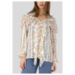 Blouse imprim� floral femme blanc