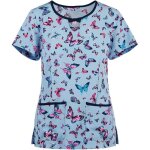Blouse de infirmire travail  manches courtes femme tunique de travail avec poches imprim animal infirmire ...