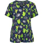 Blouse de infirmi�re travail � manches courtes femme tunique de travail avec poches imprim� animal infirmi�re ...