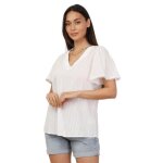 Blouse - non sp�cifi� - non sp�cifi� - blanc - manches papillons - col arrondi