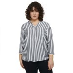 Blouse raye tom tailor 1024917 - offwhite navy vertical stripe - femme - manches trois - quart - grande ...