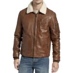 Blouson aviateur en cuir giorgio cuirs ref 50587 cognac