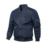 Blouson aviateur pour homme mi saison bomber multi - poches col montant couleur unie printemps et automne ...