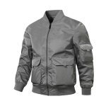 Blouson aviateur pour homme mi saison bomber multi - poches col montant couleur unie printemps et automne ...