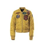 Blouson bombers femme top gun ref 58058 jaune