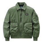 Blouson bomber homme insfity - col amovible - multi poches - vert Blouson bomber homme insfity - col amovible - multi poches - vert