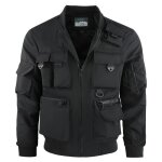 Blouson bomber homme mi saison multi - poches veste aviateur cargo couleur unie pour printemps et automne ...