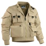 Blouson bomber homme mi saison multi - poches veste aviateur cargo - kaki - insfity