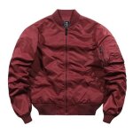 Blouson bomber veste mi saison homme - insfity - rouge - col montant - fermeture éclair - poches Blouson bomber veste mi saison homme - insfity - rouge - col montant - fermeture éclair - poches