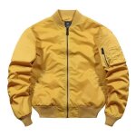 Blouson bomber veste mi saison homme jaune - insfity - col montant et fermeture clair
