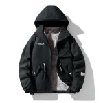 Blouson capuche homme hiver chaud doublé polaire casual veste zippee multi poches en coton couleur unie ... Blouson capuche homme hiver chaud doublé polaire casual veste zippee multi poches en coton couleur unie ...