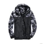 Blouson  capuche hommes veste gris camouflage photo - funmoon - europeenne