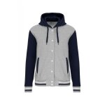 Blouson � capuche kariban - oxford grey / navy / white - s - homme - kariban