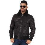Blouson en cuir daytona - marron - homme - fermeture  glissire - poches extrieures - poches intrieures ...