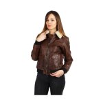 Blouson en cuir femmes daytona lamb paolo ref 50145 cognac