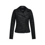 Blouson en cuir femme oakwood ref 60961 clips noir