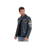 Blouson en cuir homme daytona ref 59583 bleu