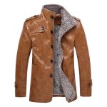 Blouson en cuir homme veste simili cuir homme pu cuir v�tement masculin single - breasted �paississant ...