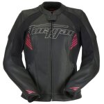Blouson cuir moto femme furygan alba - noir / rose - xl