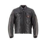 Blouson cuir moto helstons ace rag - marron / beige - s