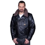 Blouson cuir moto helstons perco - noir - 2xl