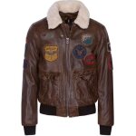 Blouson cuir mythic daytona 73 - homme - marron