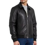 Blouson cuir noir homme schott mens leather pilot Blouson cuir noir homme schott mens leather pilot