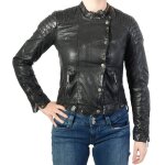 Blouson cuir pepe jeans rocky - noir