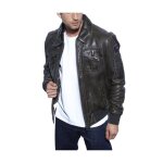 Blouson en cuir wilbur daytona homme ref 54127 kaki Blouson en cuir wilbur daytona homme ref 54127 kaki