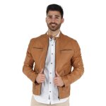 Blouson daytona emmerson castel en cuir ref day42667 - tan marron